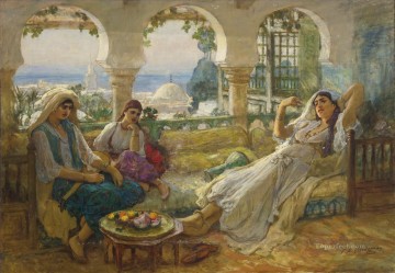 ON THE TERRACE Frederick Arthur Bridgman Arab Oil Paintings
